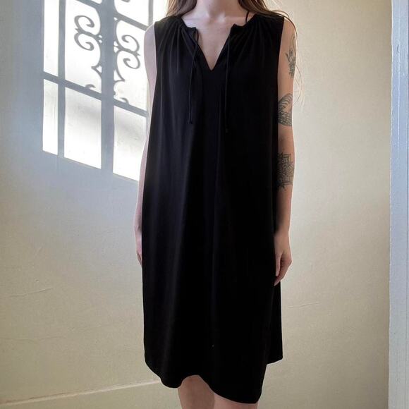 Michael Kors Black Shift Dress Large LBD Designer Vacation - Picture 1 of 6